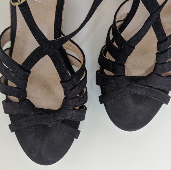 Black Chelsea Crew Hanna wedge Sandle size 9 - Picture 2 of 7